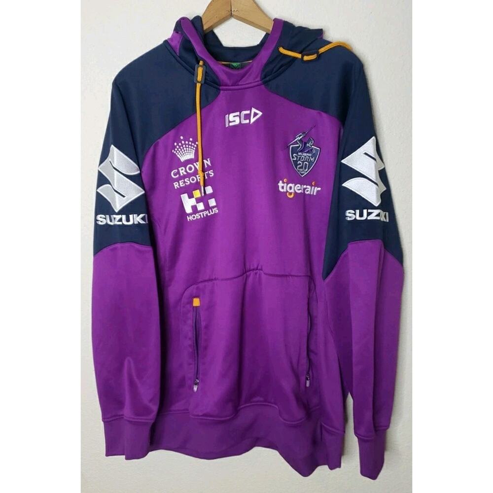 NRL Melbourne Storm RUGBY Team Hoodie Jacket Full Zip Mens Size 3XL XXXL Suzuki